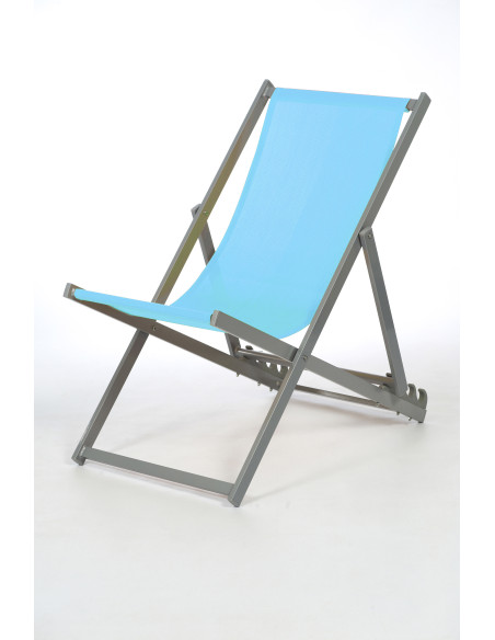 Chilienne cadre alu, toile TURQUOISE