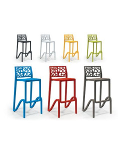 Tabouret haut Maori Rouge 2