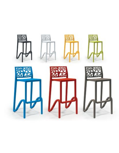 Tabouret haut Maori Vert Mousse