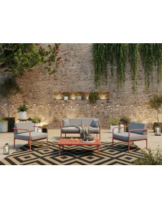 Set salon CANNES terracota...