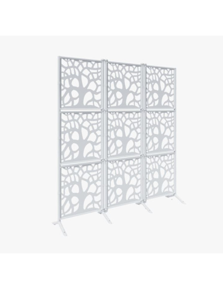 Paroi, cloison séparative décorative Maori Blanc (set de 3 pcs)