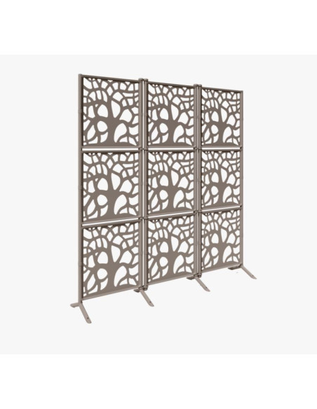 Paroi, cloison séparative décorative Maori Taupe (set de 3 pcs)
