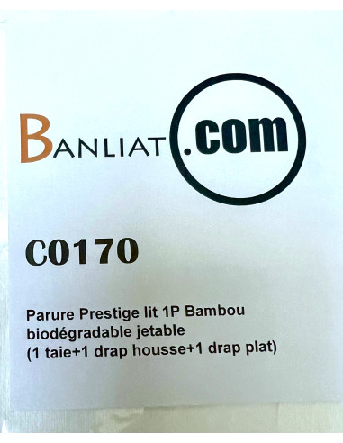 Parure Prestige lit 1P Bambou...