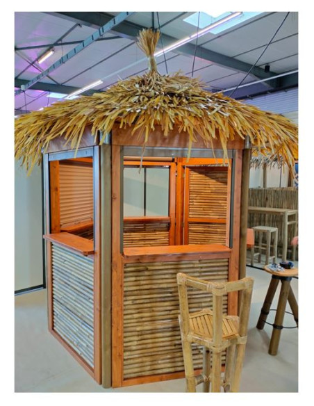 Kiosque hexagonal complet, module de 110cm