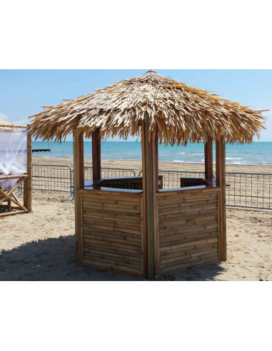 Kiosque hexagonal complet, module de...