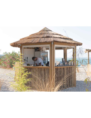 Kiosque hexagonal complet, module de...