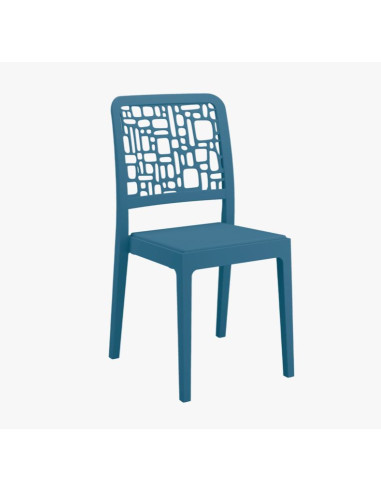 Chaise Domino Bleu Acier