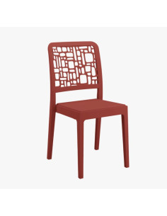 Chaise Domino Rouge Brique 2