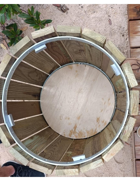 Poubelle Forest en bois sans couvercle avec fixation sac int