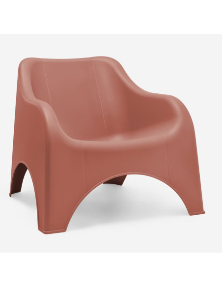 Fauteuil bas PICSI terracota