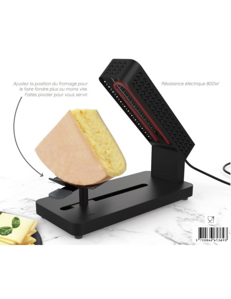 Appareil à Raclette traditionnel pour demi meule de fromage à raclette
