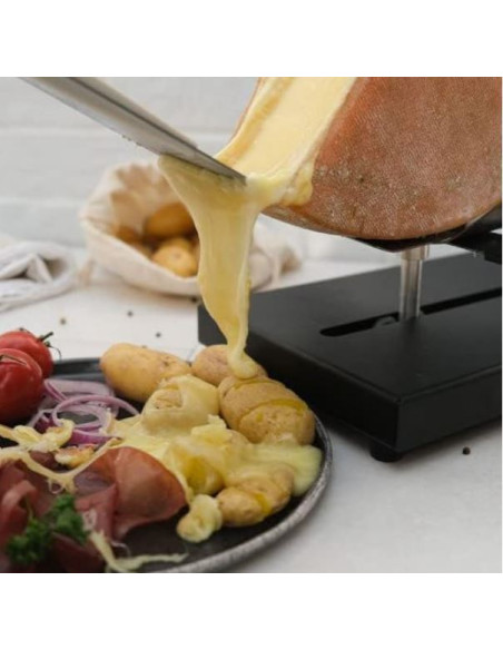 Appareil à Raclette traditionnel pour demi meule de fromage à raclette