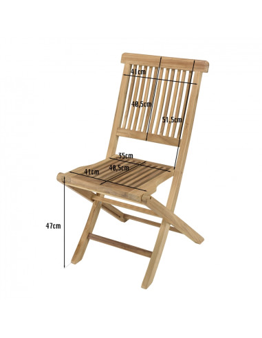 Chaise pliante BRIGHTON en Teck