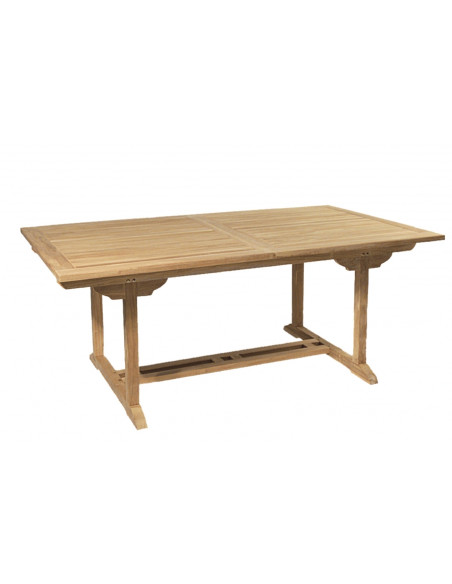 Table rectangulaire MAYFAIR à rallonge 180/240X100 en Teck