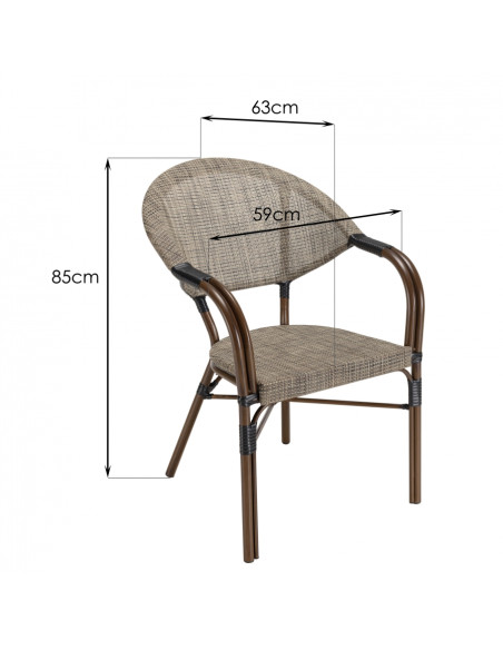 Fauteuil BISTROT taupe