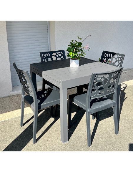 Table CAP FERRET alu extensible 90x90/180x75