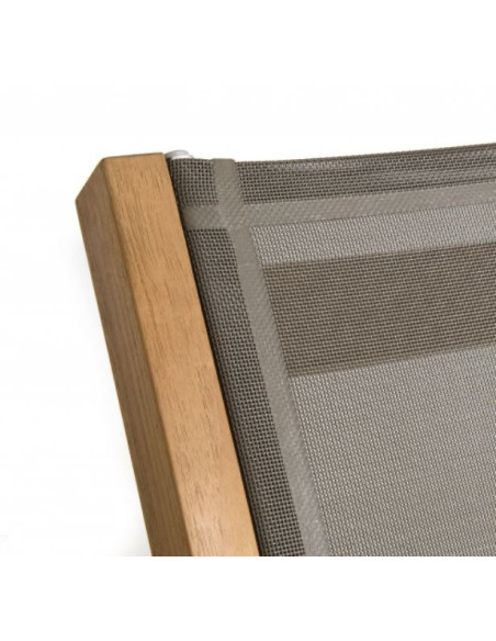 Bain de soleil CAP COD teck et toile textilène taupe