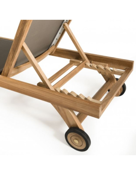 Bain de soleil CAP COD teck et toile textilène taupe