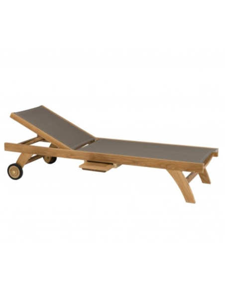 Bain de soleil CAP COD teck et toile textilène taupe