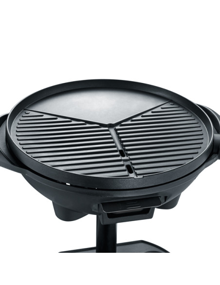 Barbecue rond sur pieds Ø41cm avec couvercle, électrique