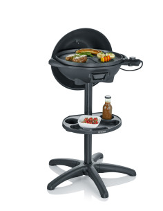Barbecue rond sur pieds...
