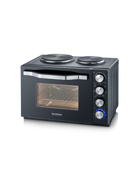 Mini-four avec 2 plaques de cuissons