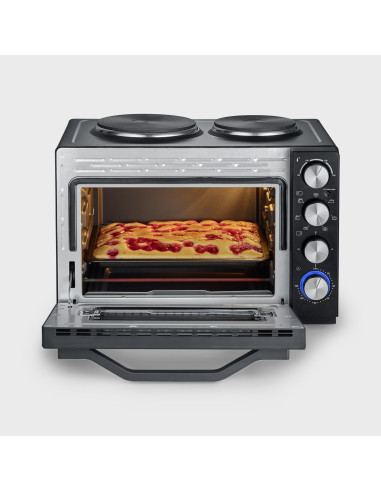 Mini-four avec 2 plaques de cuissons