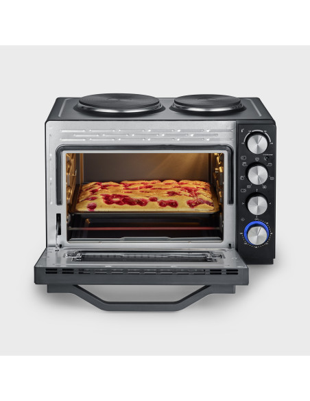 Mini-four avec 2 plaques de cuissons