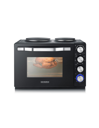 Mini-four avec 2 plaques de cuissons