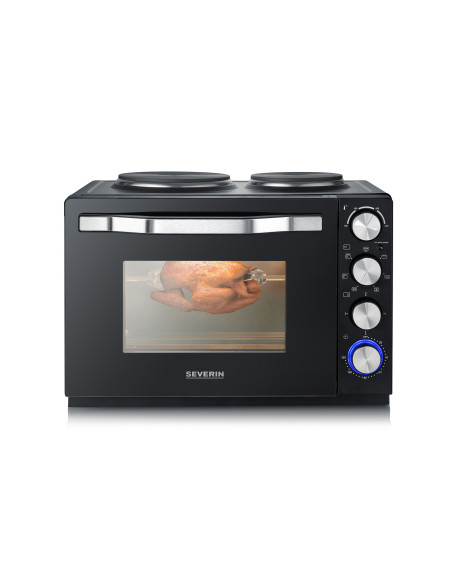 Mini-four avec 2 plaques de cuissons