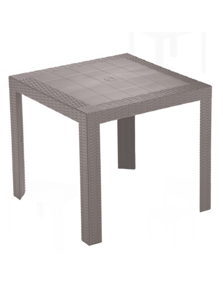 Table Saturno 80x80cm Taupe