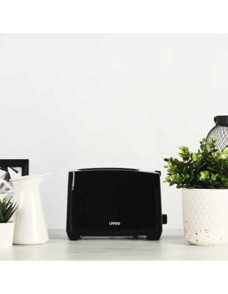 Grille Pain élect. 2 fentes 650 à 750W noir