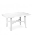 Table Rodano Blanche 138x88cm résine de synthèse