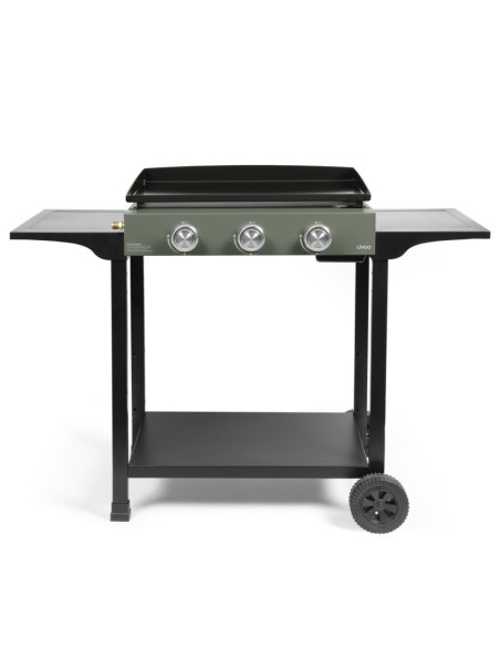 Plancha Gaz 3 brûleurs sur chariot