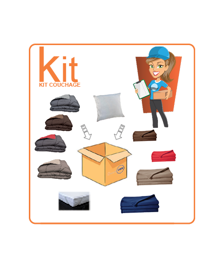 Kit couchage standard 4pers avec couettes