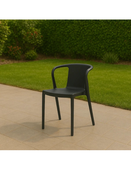 Fauteuil Lisbonne empilable Anthracite