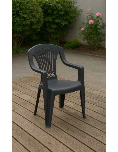 Fauteuil monobloc Haut de gamme Anthracite