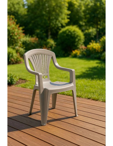 Fauteuil monobloc Haut de gamme Taupe