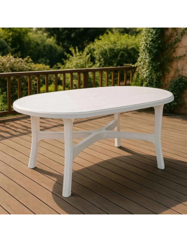 Table Danubio Blanche ovale 165x110cm...