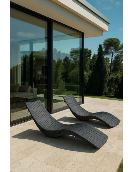 Bain de soleil empilable Havana anthracite