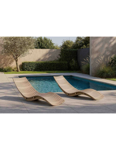 Bain de soleil empilable Havana taupe Bain de soleil empilable Havana taupe