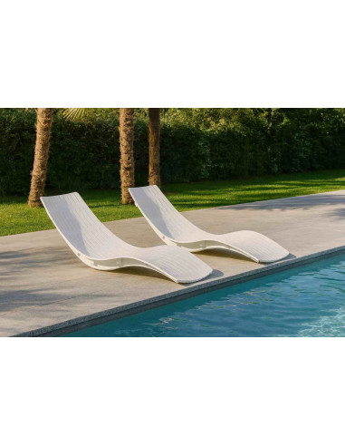 Bain de soleil empilable Havana blanc