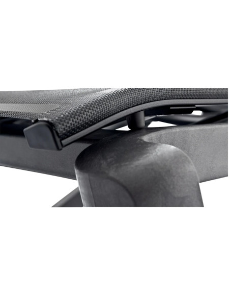 Bain de soleil Sunset, structure NOIR VOLCANIQUE, toile grise