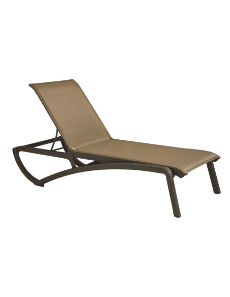 Bain de soleil Sunset, structure COGNAC toile OR