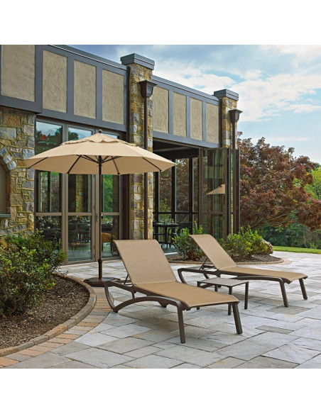 Bain de soleil Sunset, structure COGNAC toile OR