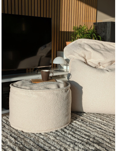 Pouf d'intérieur complet tissu Mouton...