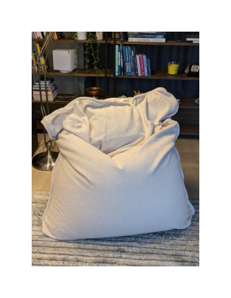 Grand coussin d'intérieur complet tissu Mouton Blanc