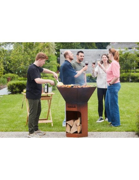 Brasero convivial NESTOR ORIGINAL en acier corten