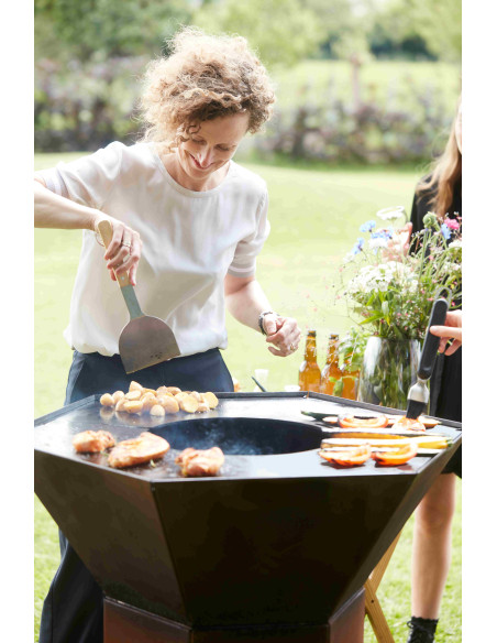 Brasero convivial NESTOR ORIGINAL en acier corten
