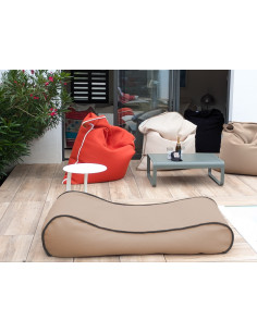 Sunbed café latté bord marron